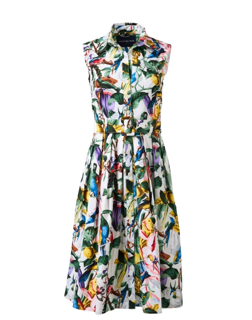 Audrey White Multi Print Dress