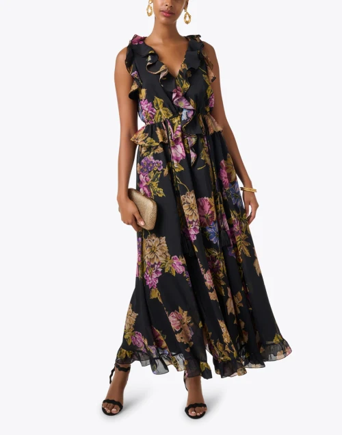 Lesley Multi Floral Print Chiffon Dress