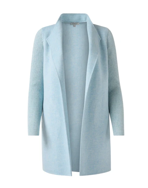 Surf Blue Wool Cashmere Coat