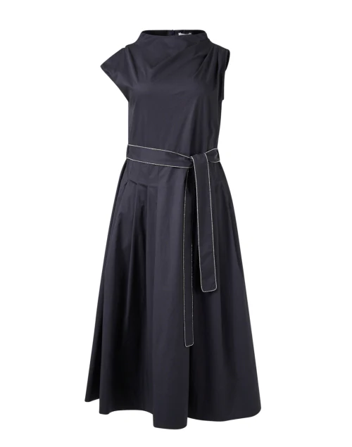 Navy Asymmetrical Dress