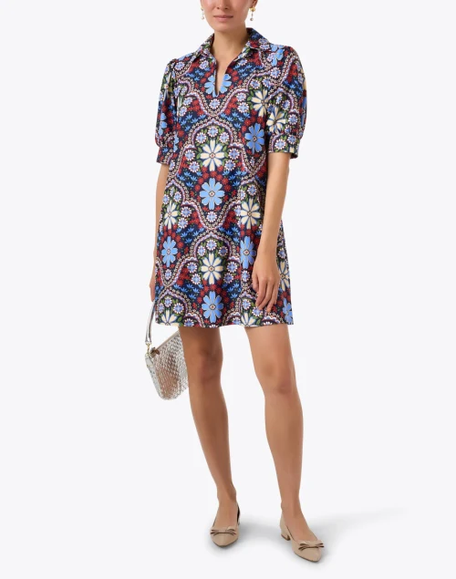 Emerson Navy Multi Floral Print Dress
