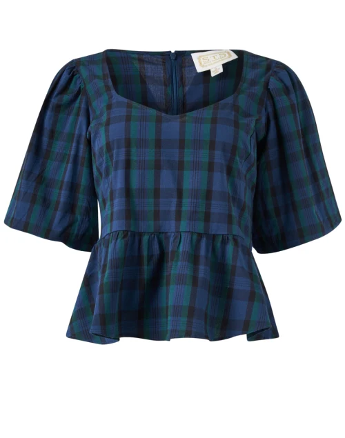 Blackwatch Plaid Peplum Top