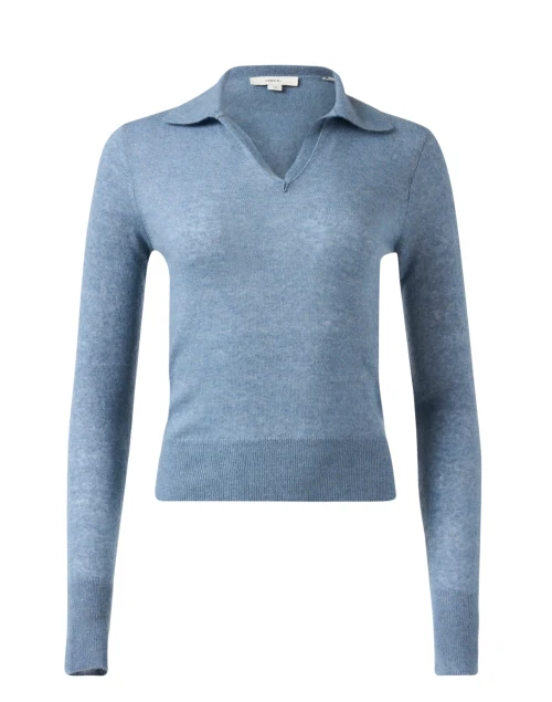 Blue Wool Silk Top
