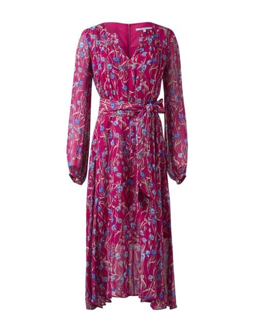 Aubree Magenta Floral Print Dress