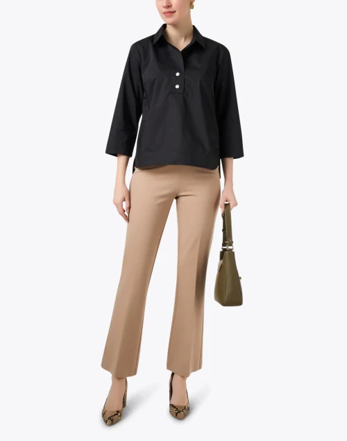 Tan Ponte Flare Pant