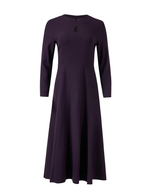 Vogue Purple Wool Crepe Dress