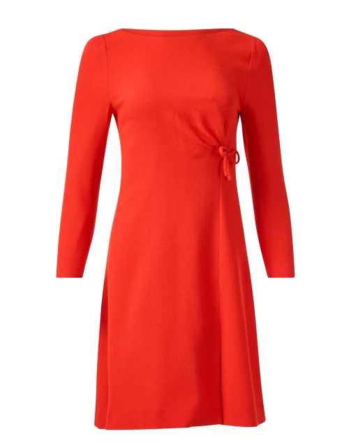 Vale Red Wool Crepe Dress