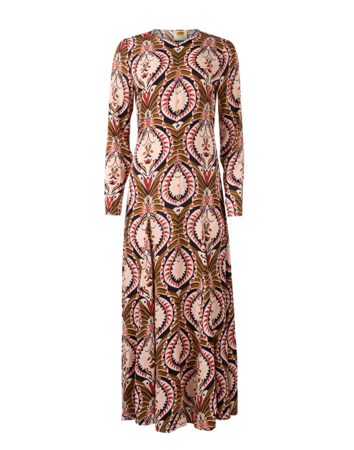 Multi Print Front Zip Dress