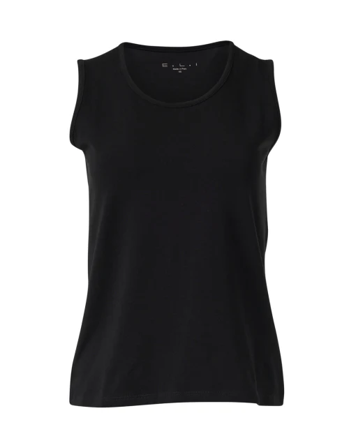 Black Stretch Cotton Tank