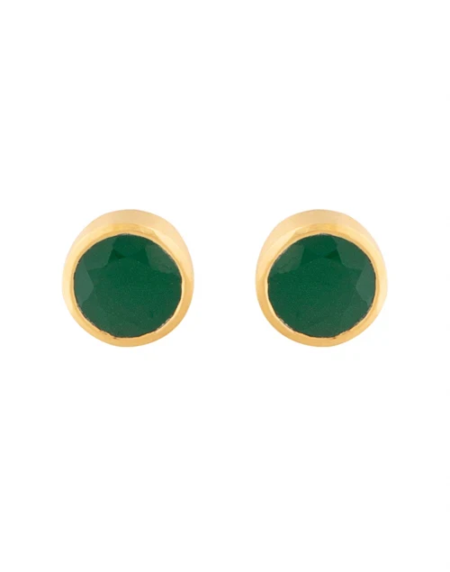 Green Onyx Signature Knockout Stud Earrings