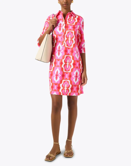 Susanna Pink Tile Print Dress