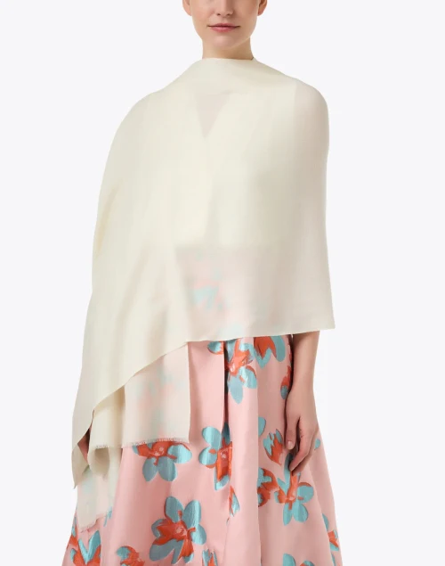 Ivory Merino Wool Scarf