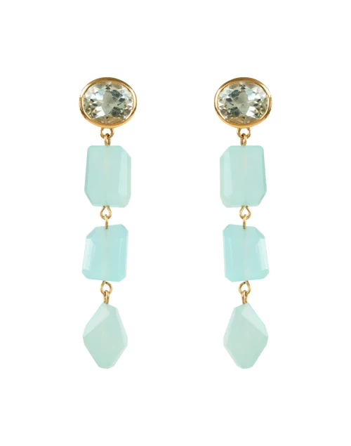 Teal Stone Drop Earrings