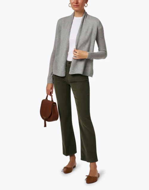Grey Mini Trapeze Cashmere Cardigan