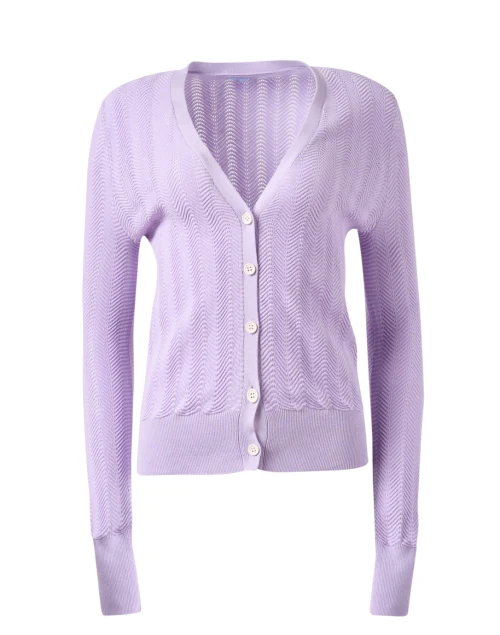 Pointelle Lavender Cardigan