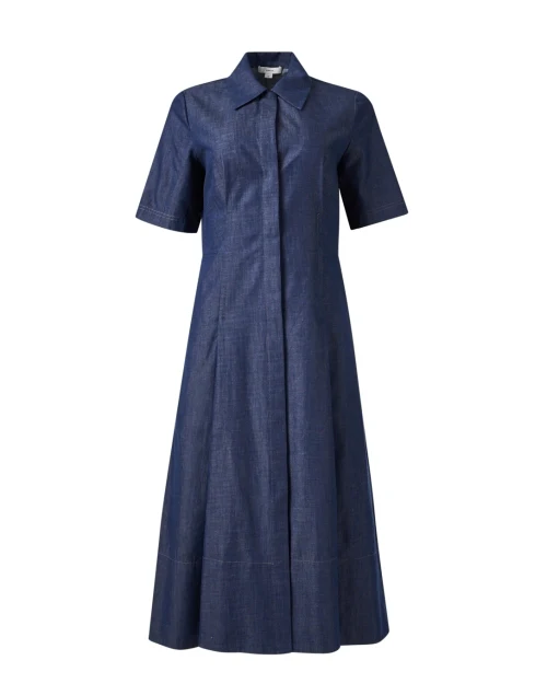 Indigo Denim Shirt Dress