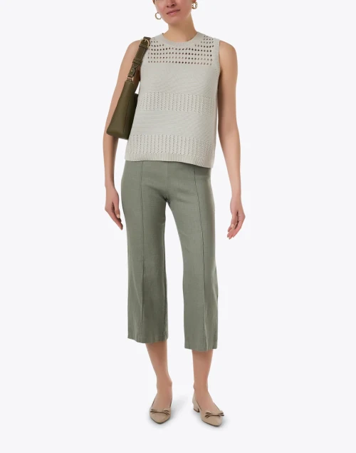 Chloe Green Flare Crop Pant