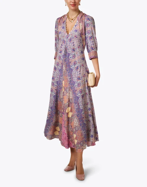 Daphne Multi Print Maxi Dress