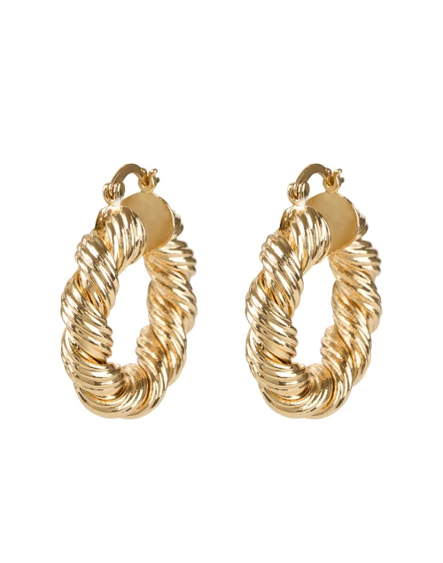 Atticus Gold Twisted Hoop Earrings