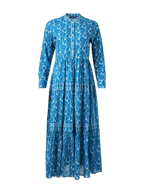 Diwali Blue Multi Print Dress