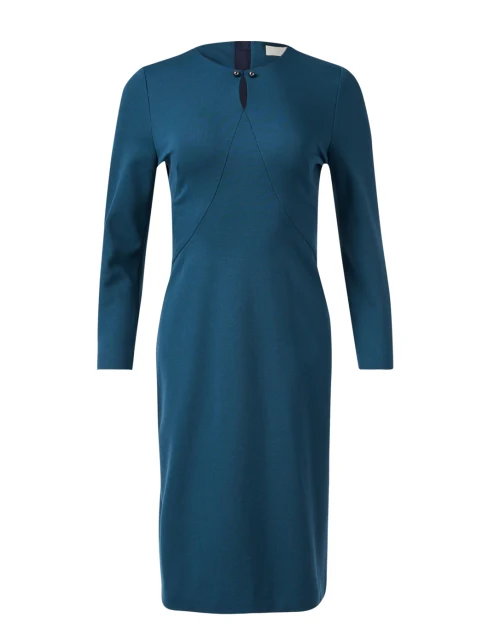 Tamzin Teal Jersey Pencil Dress