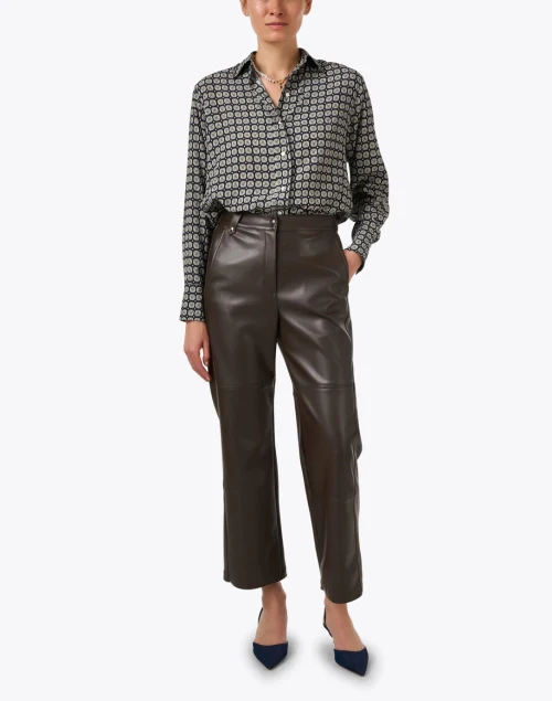 Maureen Navy Print Shirt