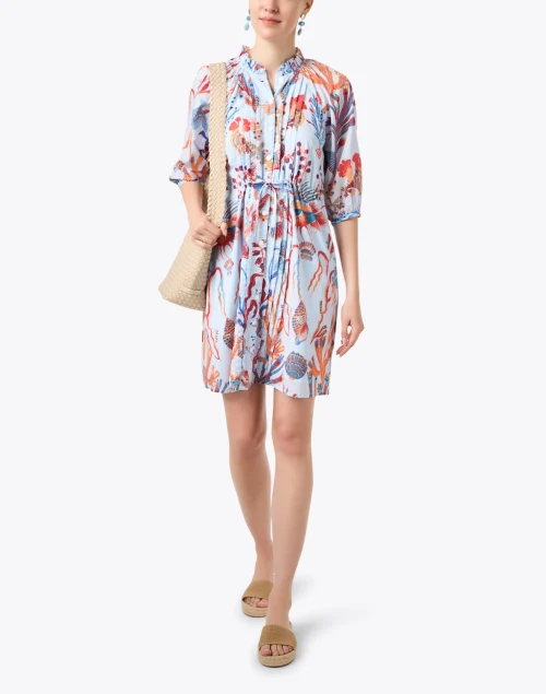 Benita Ocean Print Cotton Dress
