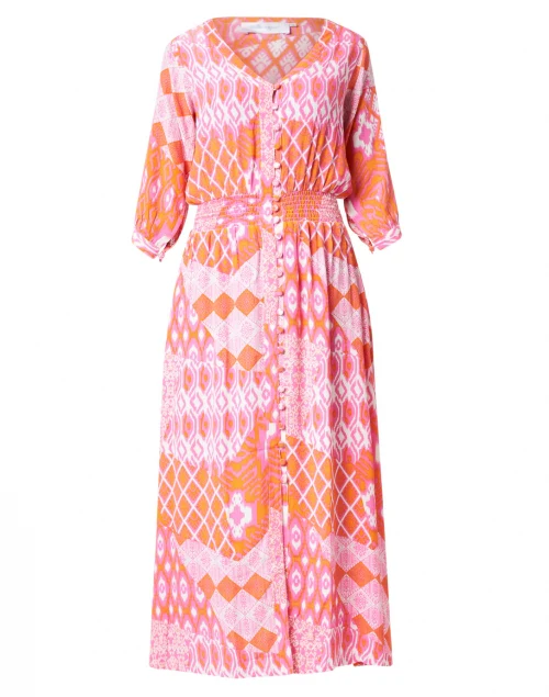 Kelsey Flamingo Pink Printed Dress