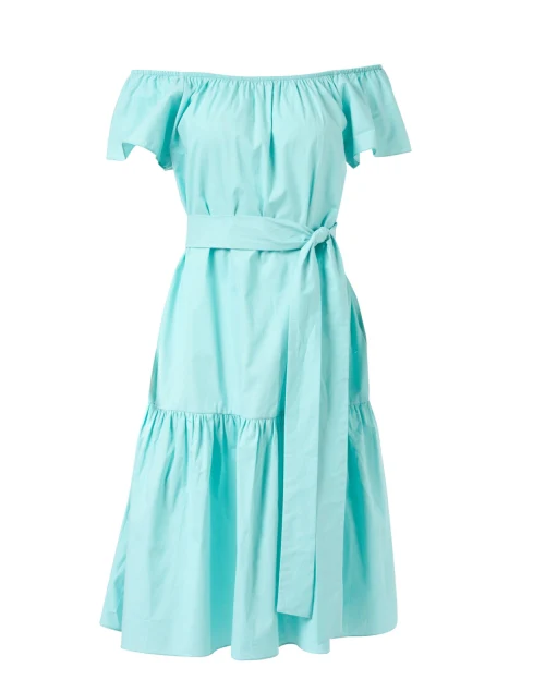 Thalia Aqua Cotton Dress