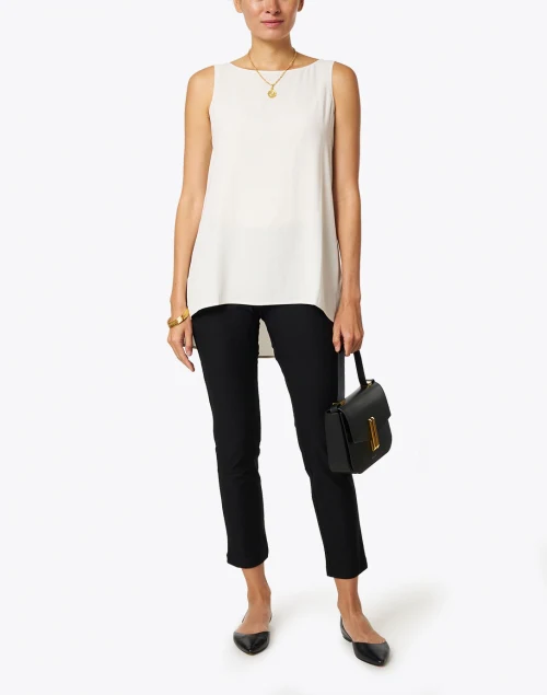 Bone Essential Silk Georgette Crepe Shell