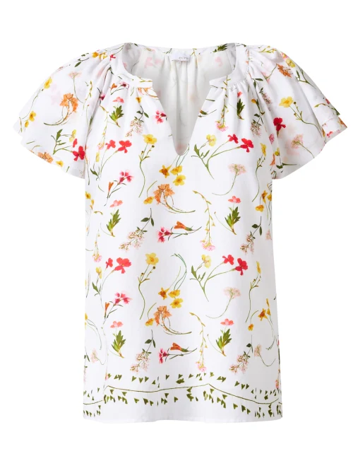 Loren White Floral Blouse