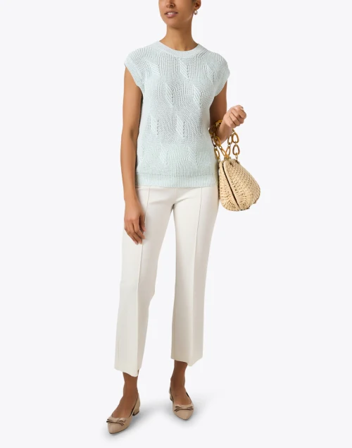 Seafoam Green Cotton Sweater