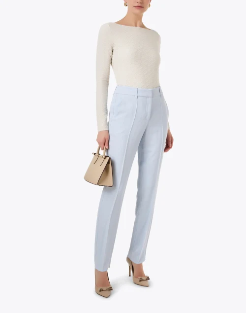 Blue Straight Leg Trouser