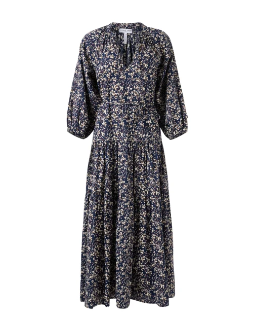 Luminile Navy Floral Cotton Dress