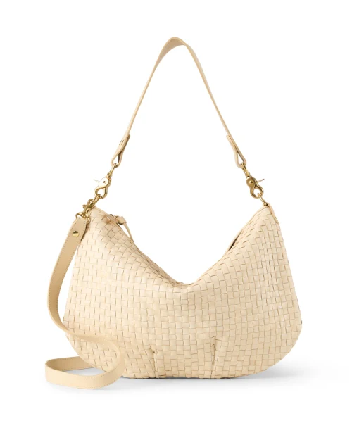 Moyen Cream Woven Messenger Bag