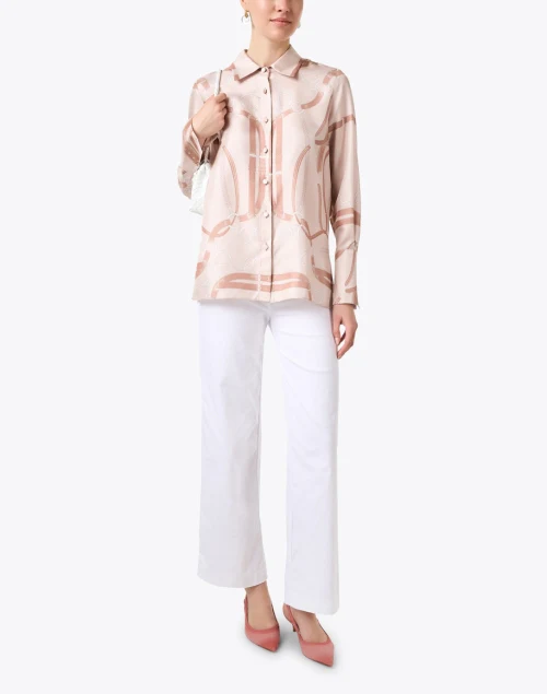 Lexington Pink Print Silk Shirt