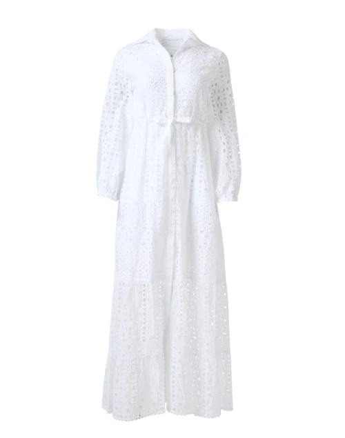 Nilo White Cotton Shirt Dress
