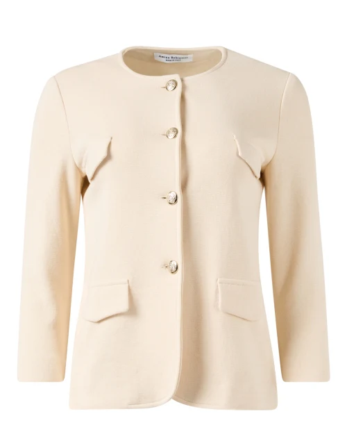 Sileki Ivory Collarless Jacket