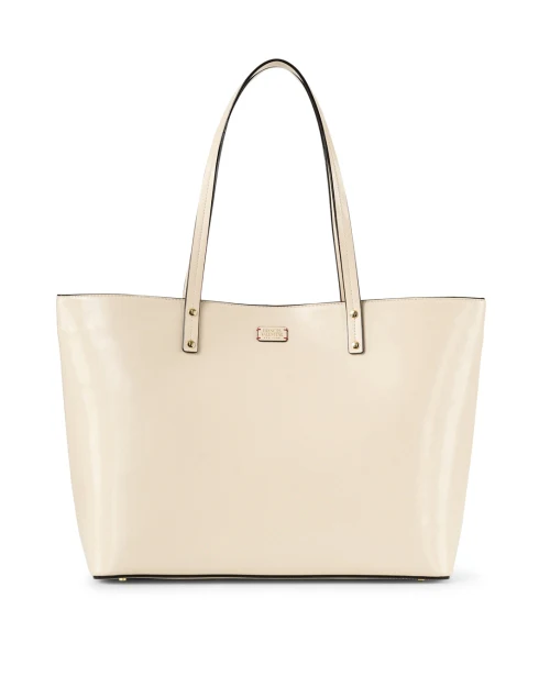 Trixie Ivory Leather Tote Bag