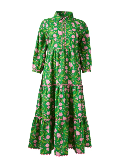 Nancy Green and Pink Floral Print Dress