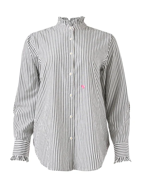 Mia Black and White Stripe Shirt
