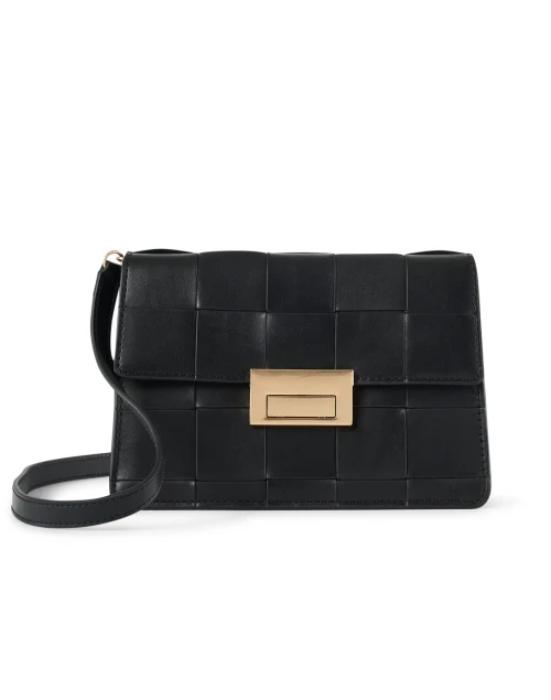 Delphine Black Leather Bag