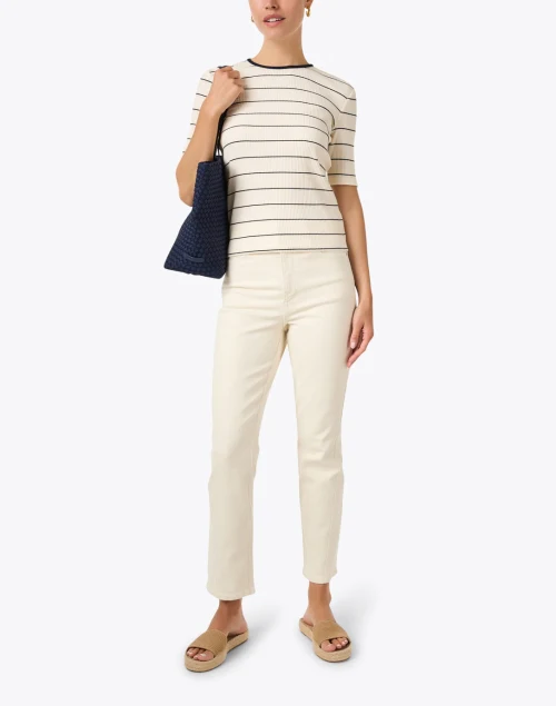 Camilla Cream Straight Leg Jean