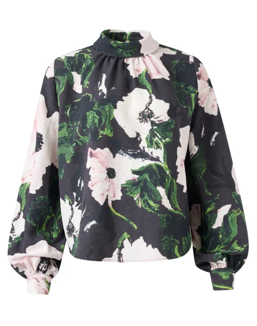 Black Multi Floral Top