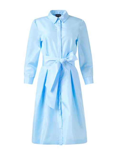 Blue Taffeta Shirt Dress