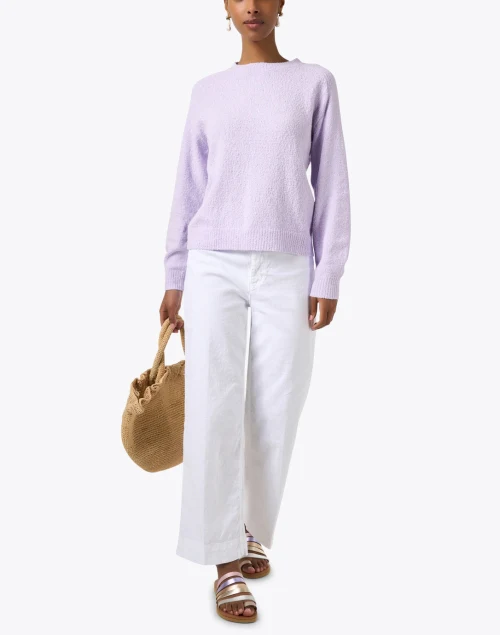 Lola Purple Cotton Fleece Sweater