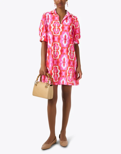 Emerson Pink and White Print Dress