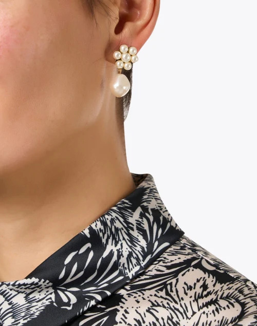 Josie Pearl Flower Drop Earrings
