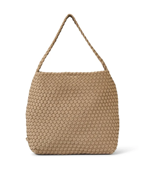 Nomad Tan Woven Hobo Handbag