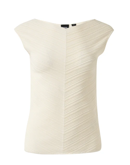 Faitini White Textured Top